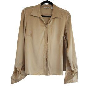 laura Ashley 100% silk Business top Blouse Womens size 8